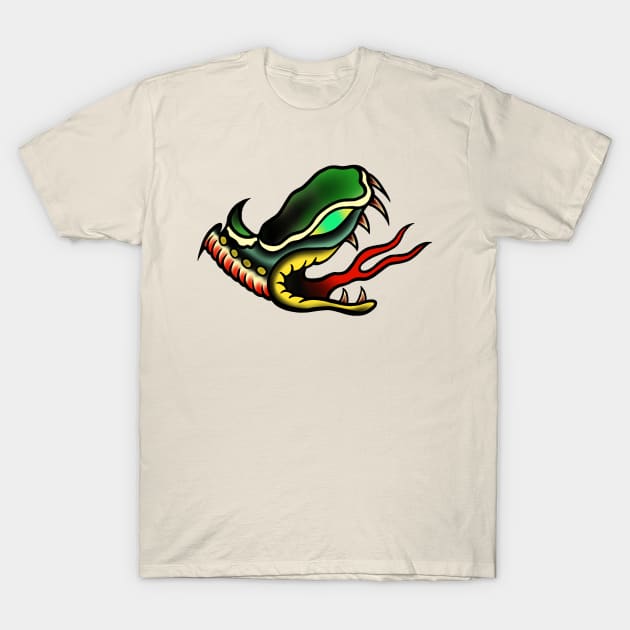 Old skool snake T-Shirt by PabloDiablo13